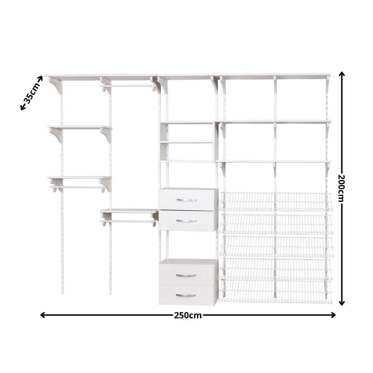 Armário aramado kit 23 - Closet ou quarto