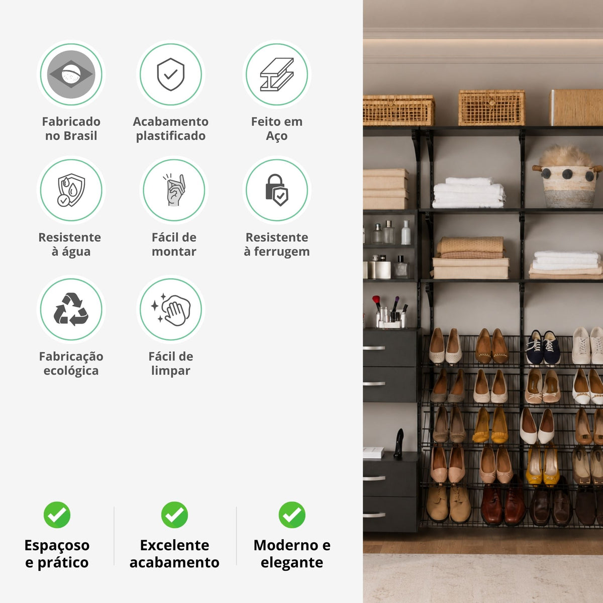 Armário aramado kit 23 - Closet ou quarto