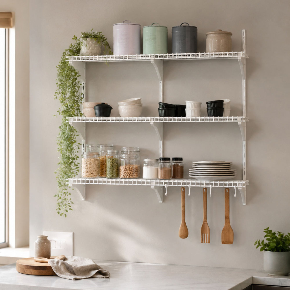 Armário aramado kit 5 - Prateleira multiuso média