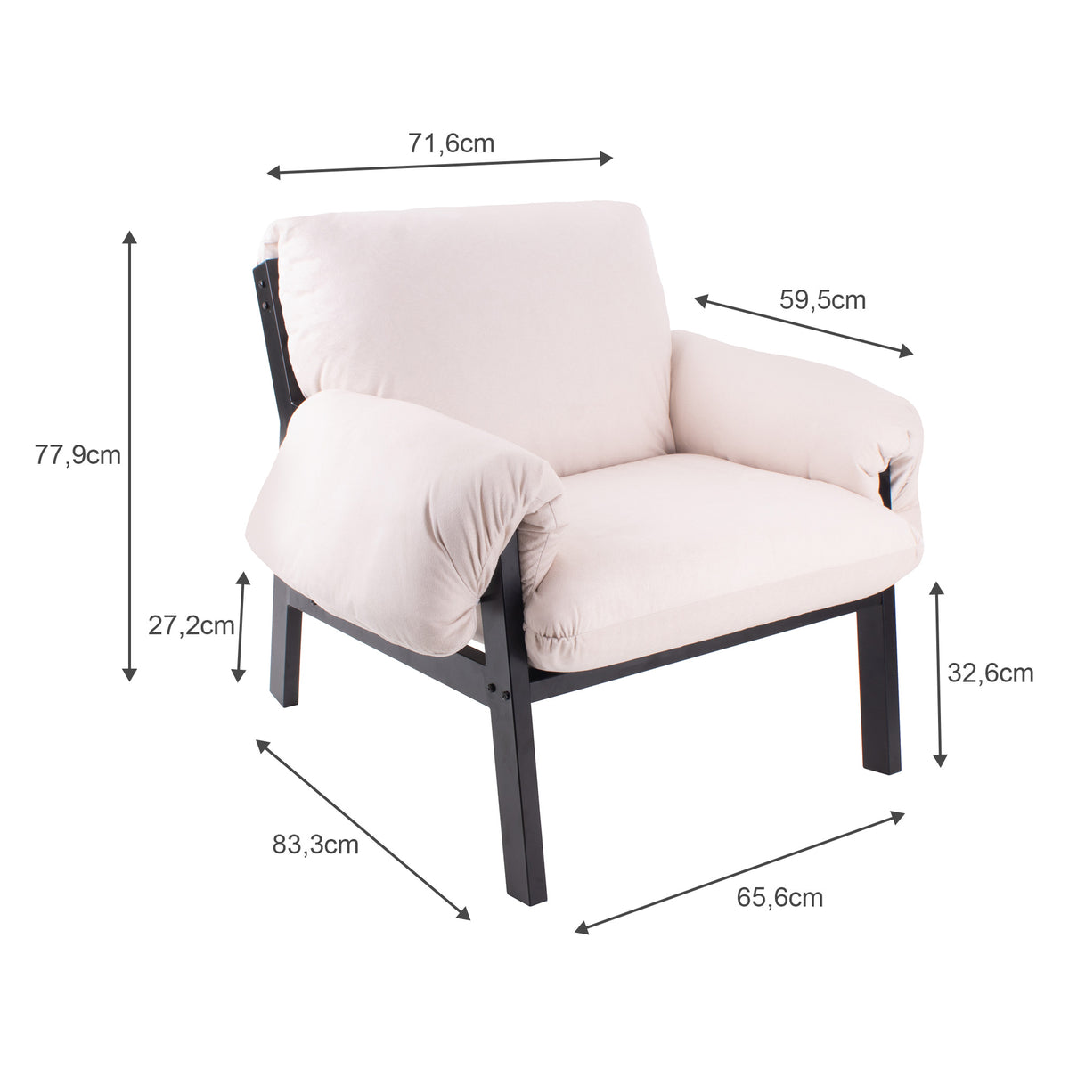 Poltrona Decorativa Reforçada Design Luxo Consultório Nona