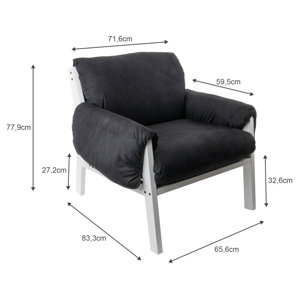 Poltrona Decorativa Reforçada Design Luxo Consultório Nona