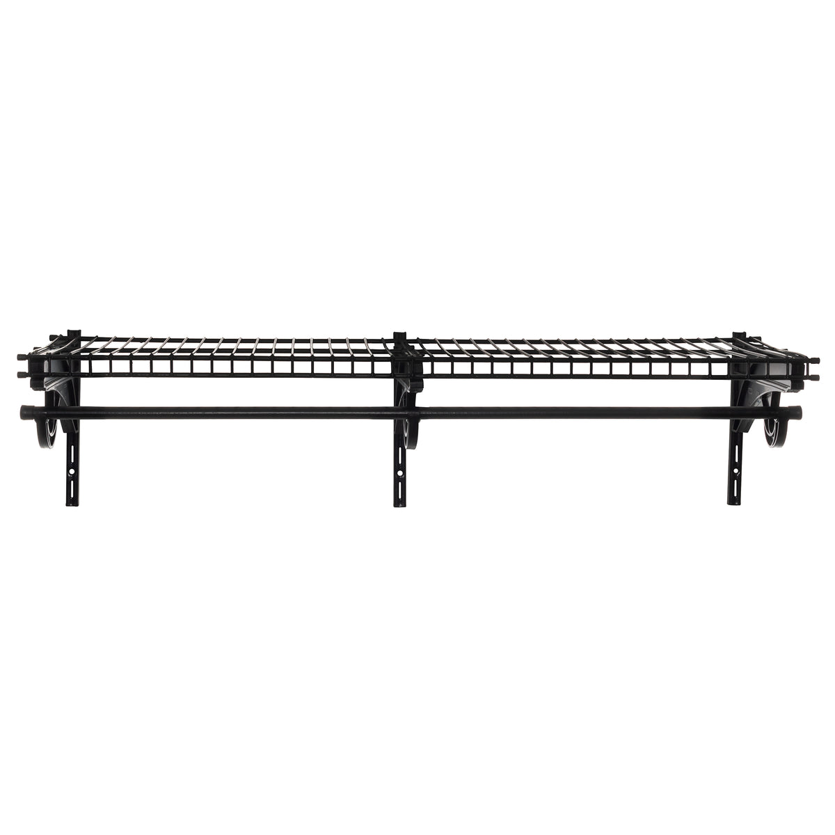 Prateleiras de Parede para Quarto com Suporte Cabideiro e Trilho