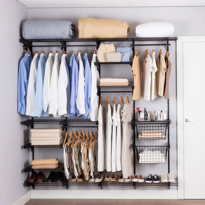 Armário Multiuso Closet Aberto Parede Casal Aramado kit 52