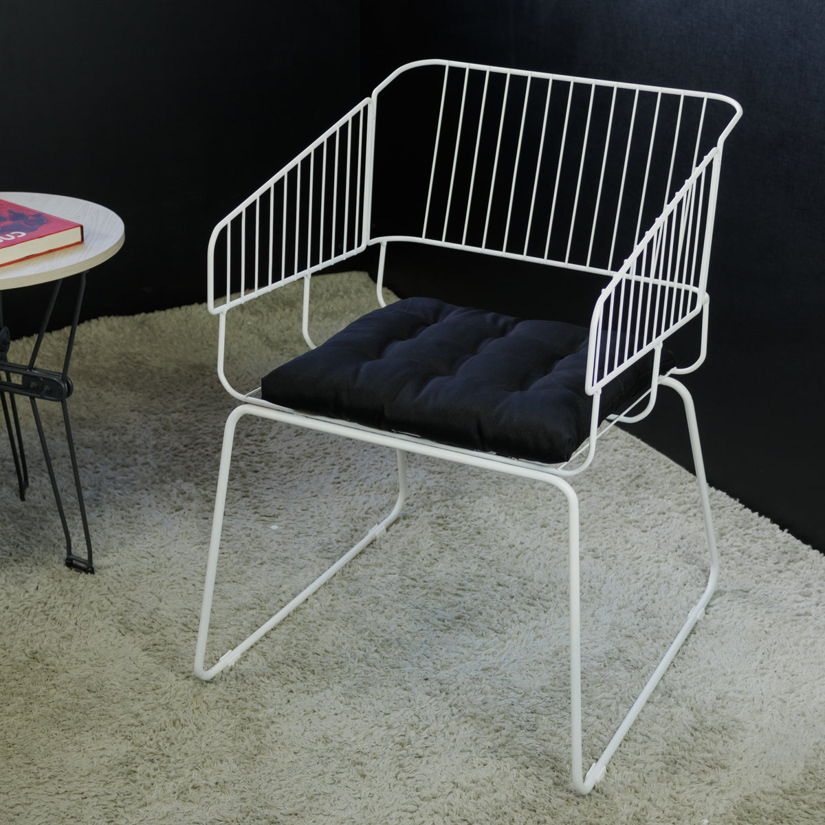 Cadeira de Jantar Design Industrial Aço Aramado Country