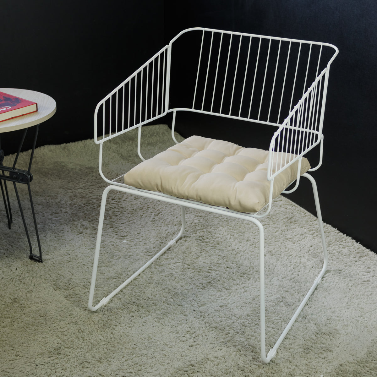 Cadeira de Jantar Design Industrial Aço Aramado Country