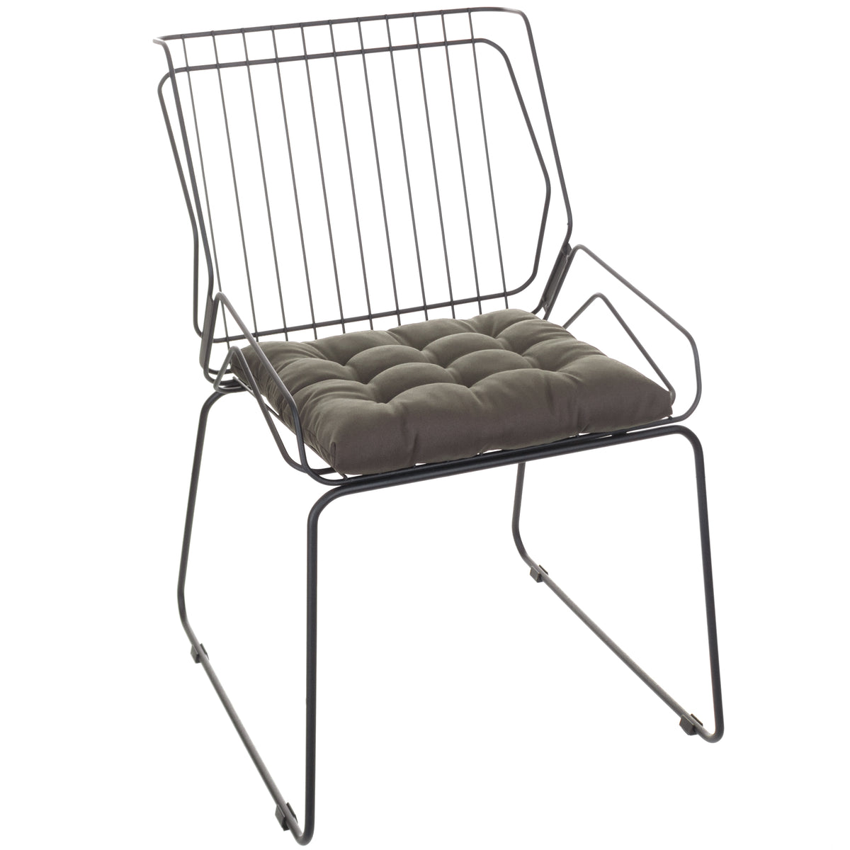 Cadeira de Jantar Design Industrial Aço Aramado Tron