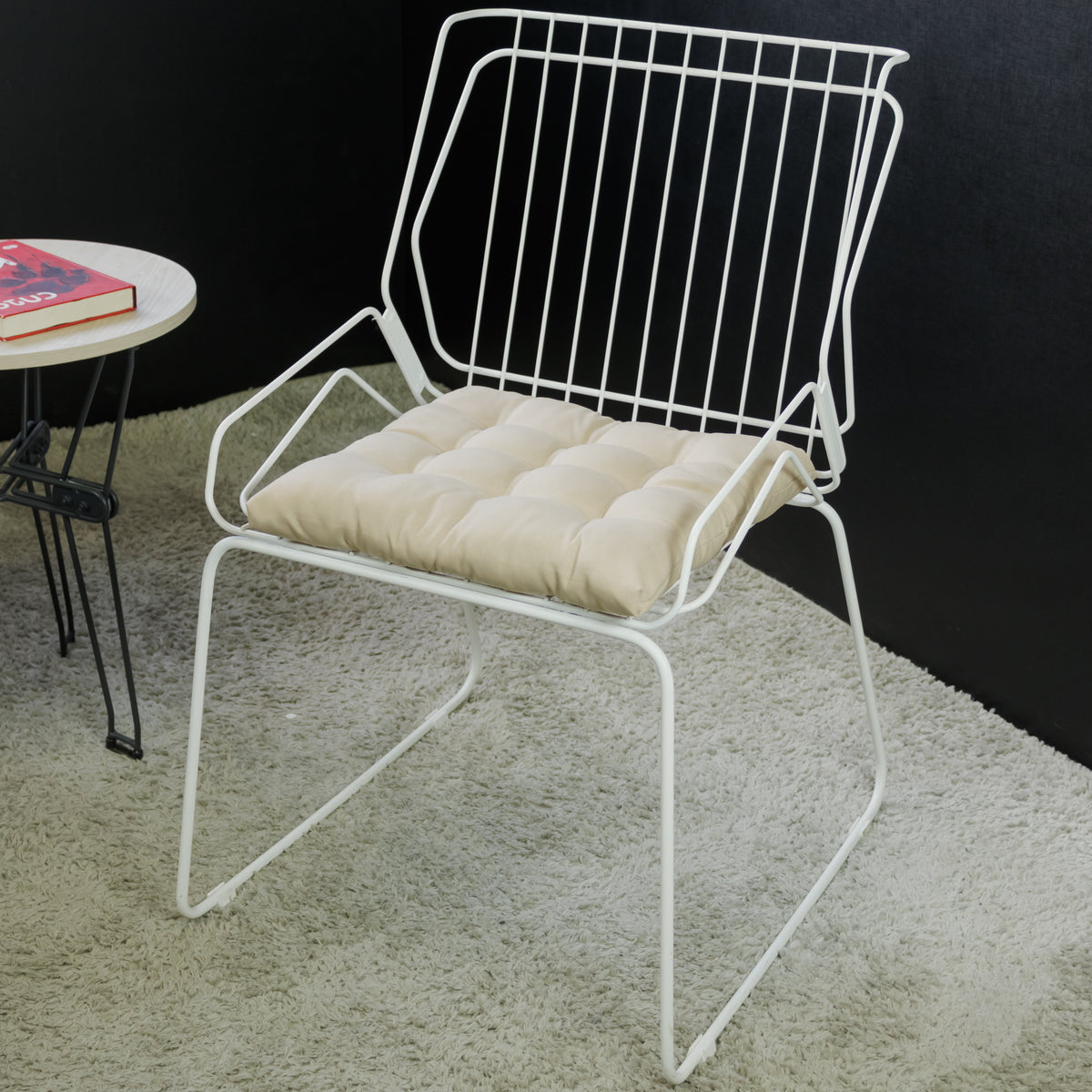Cadeira de Jantar Design Industrial Aço Aramado Tron