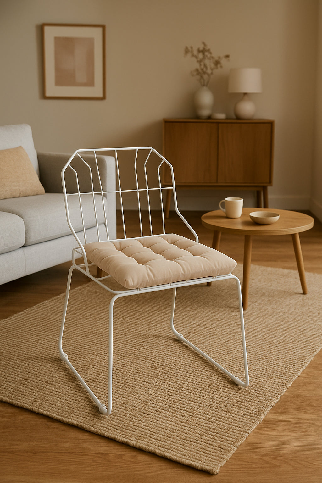 Cadeira de Jantar Top Design Industrial Aço Aramado Jovi