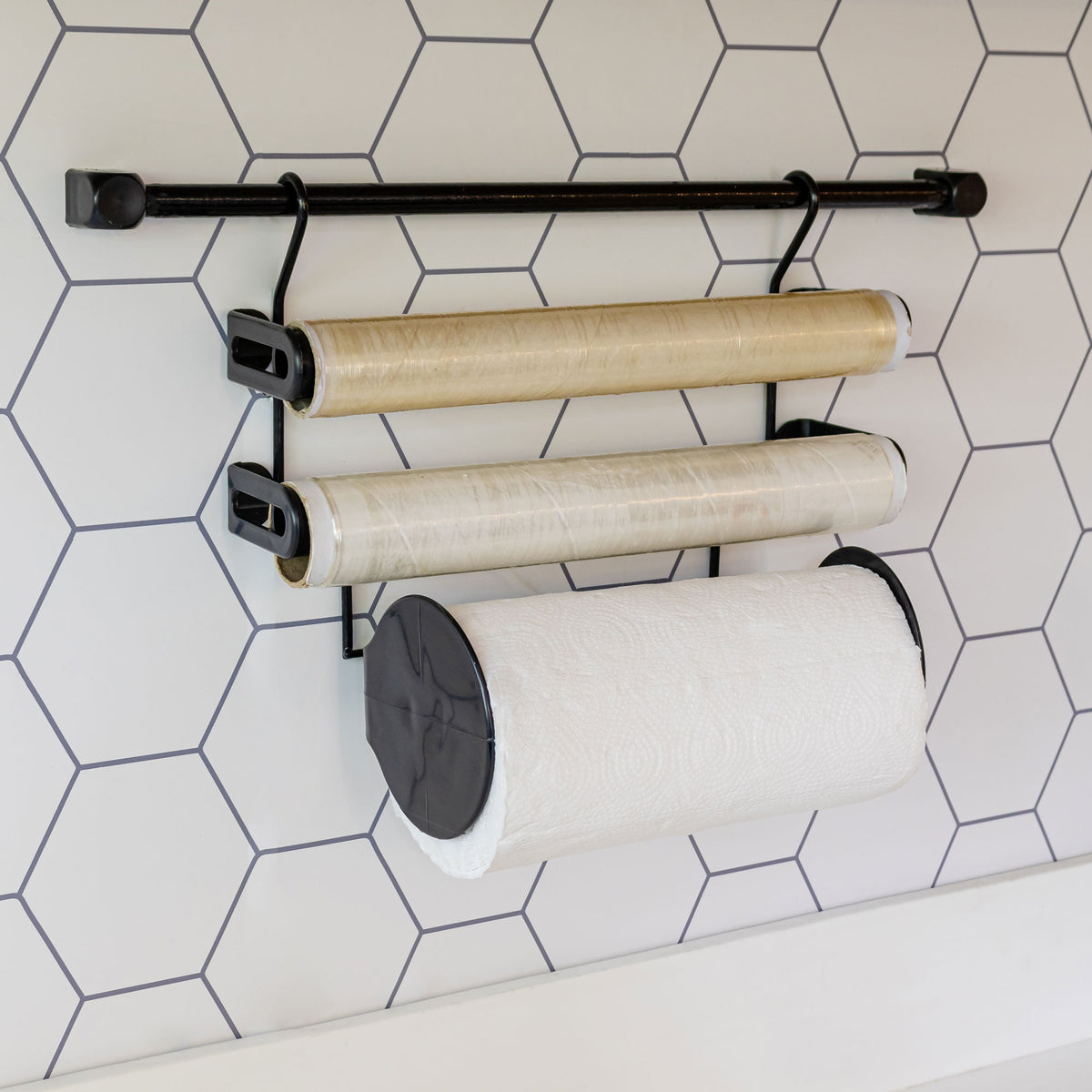 Porta rolos triplo para parede - Linha Cook Premium - Não acompanha Barra