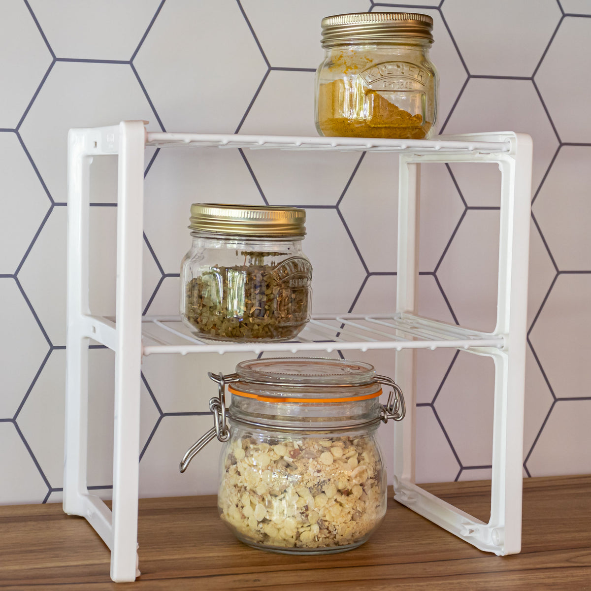 Rack Organizador Pequeno de Objetos para Armário Aramado