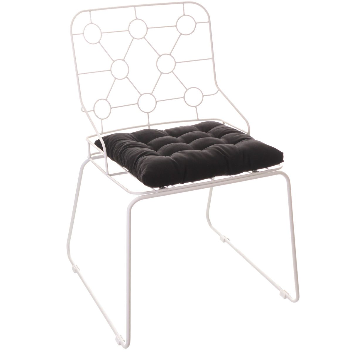 Cadeira de Jantar Design Industrial Aço Aramado Átomo