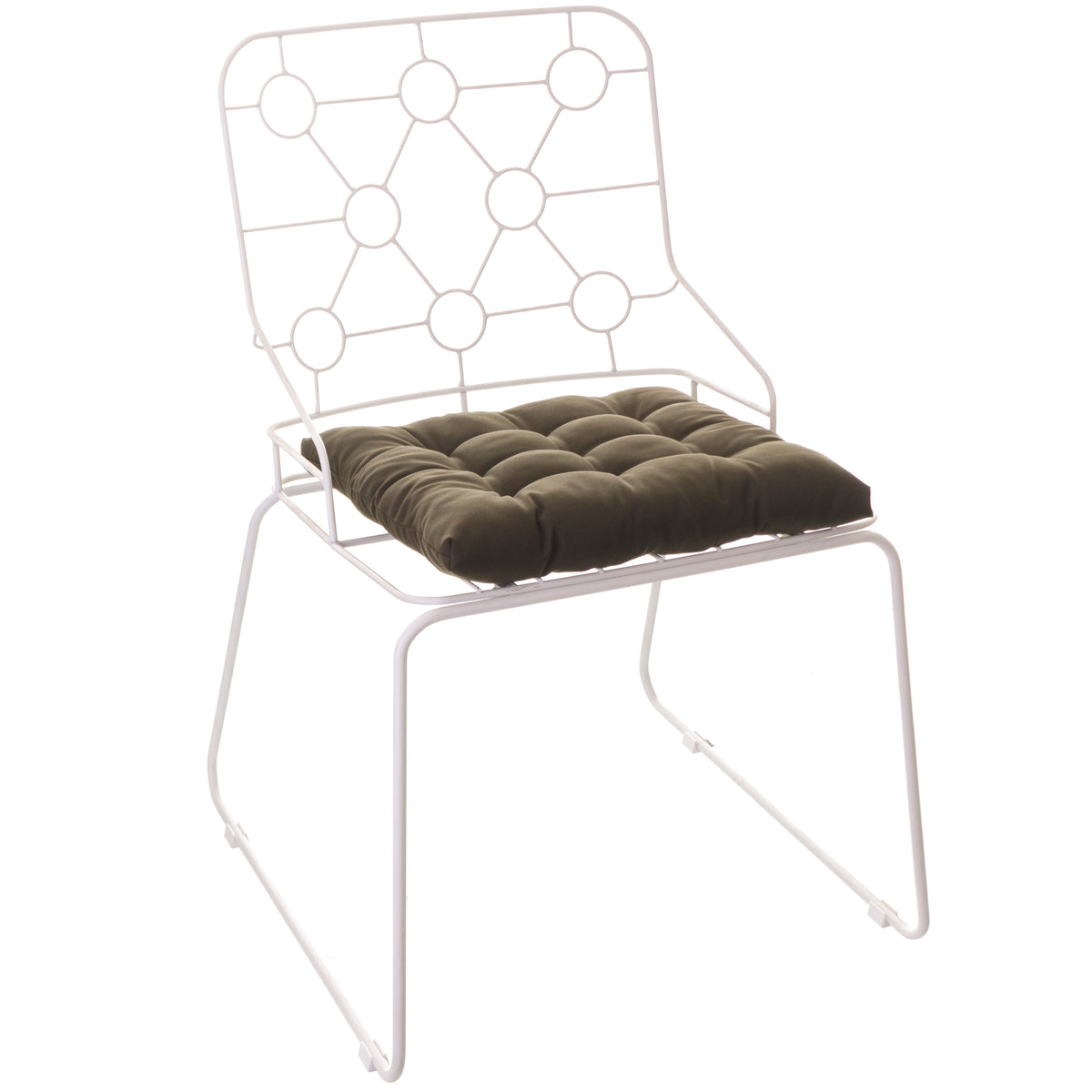 Cadeira de Jantar Design Industrial Aço Aramado Átomo
