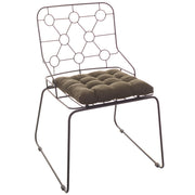 Cadeira de Jantar Design Industrial Aço Aramado Átomo