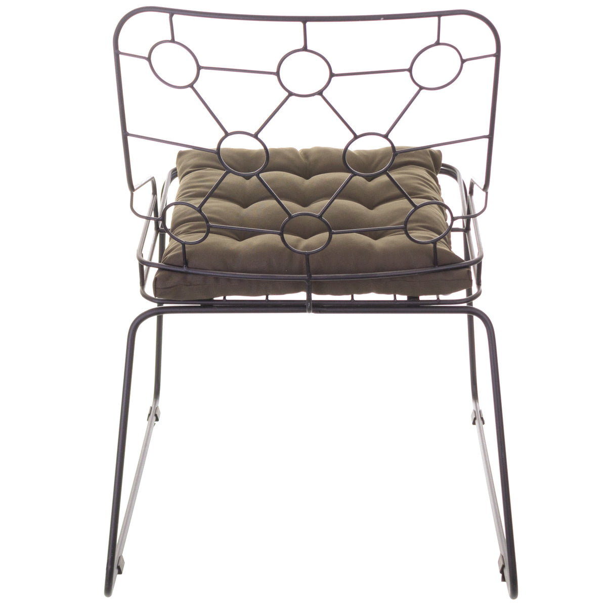 Cadeira de Jantar Design Industrial Aço Aramado Átomo