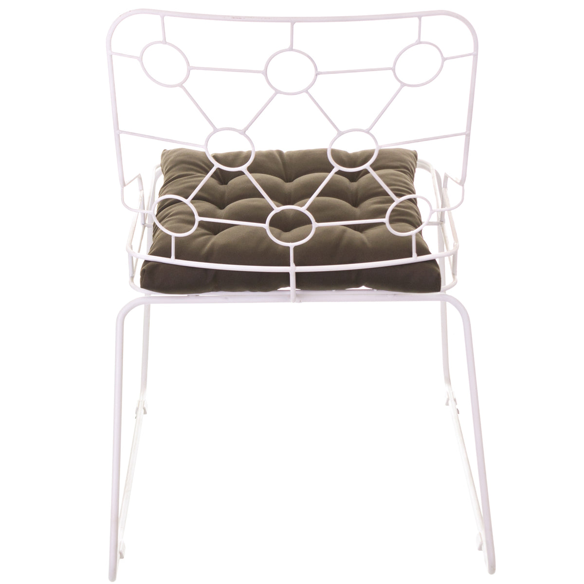 Cadeira de Jantar Design Industrial Aço Aramado Átomo