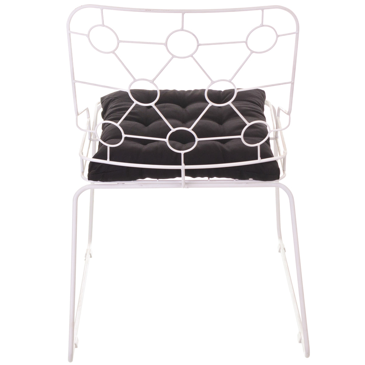 Cadeira de Jantar Design Industrial Aço Aramado Átomo