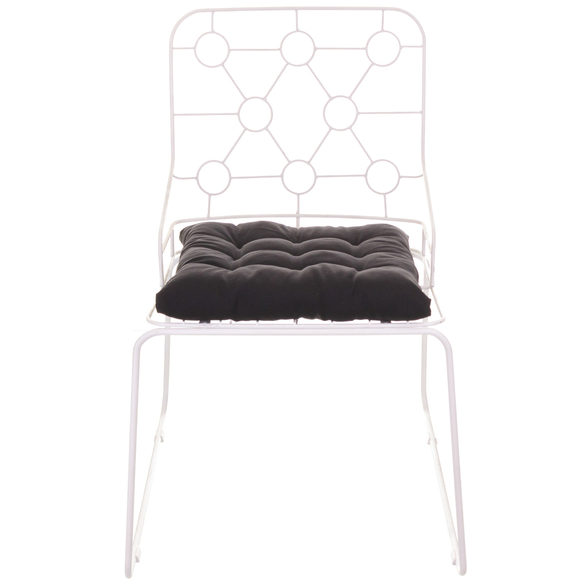Cadeira de Jantar Design Industrial Aço Aramado Átomo
