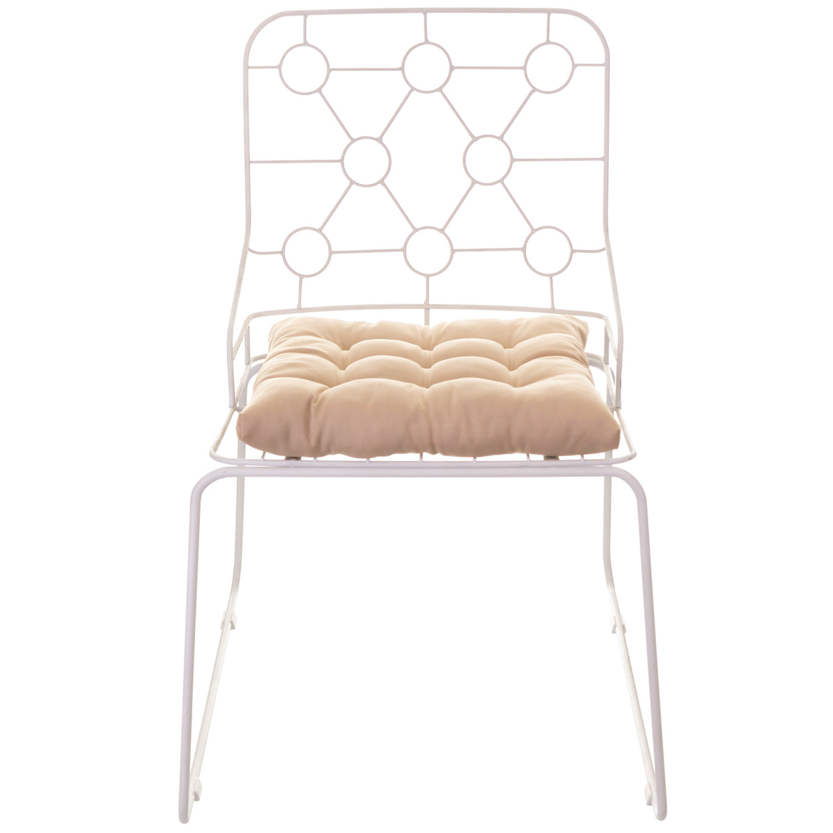 Cadeira de Jantar Design Industrial Aço Aramado Átomo