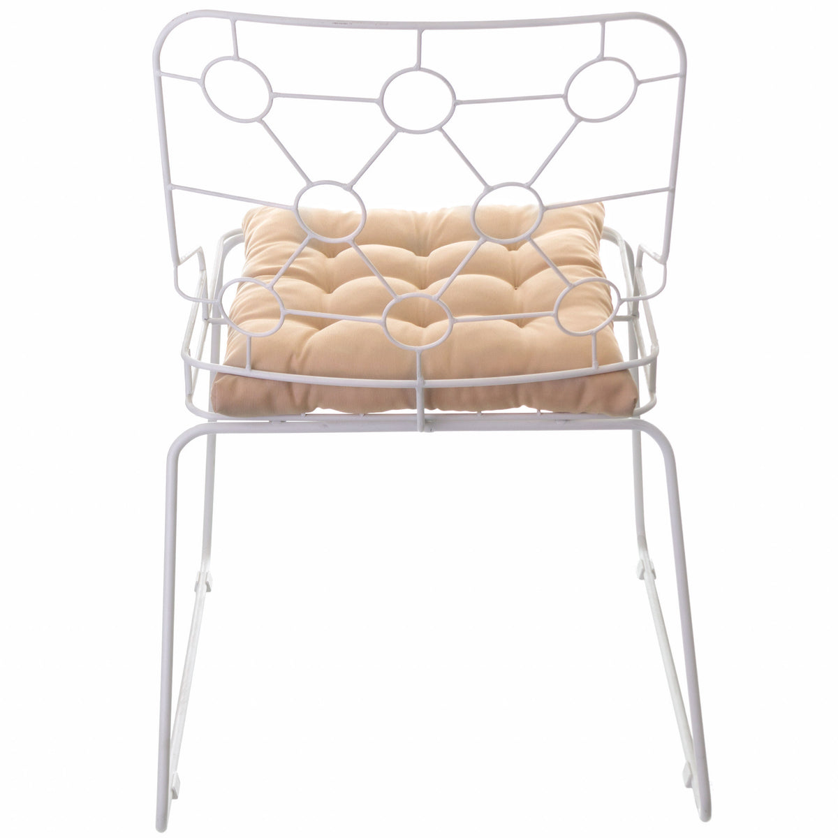 Cadeira de Jantar Design Industrial Aço Aramado Átomo