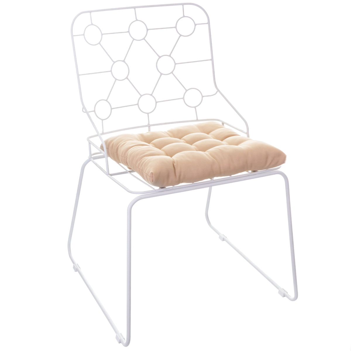 Cadeira de Jantar Design Industrial Aço Aramado Átomo