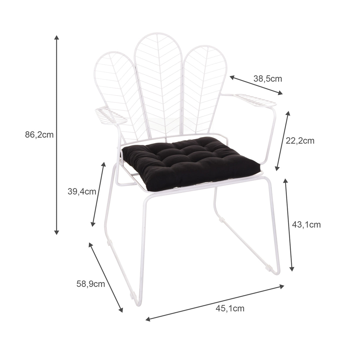 Cadeira de Jantar Design Industrial Aço Aramado Tree