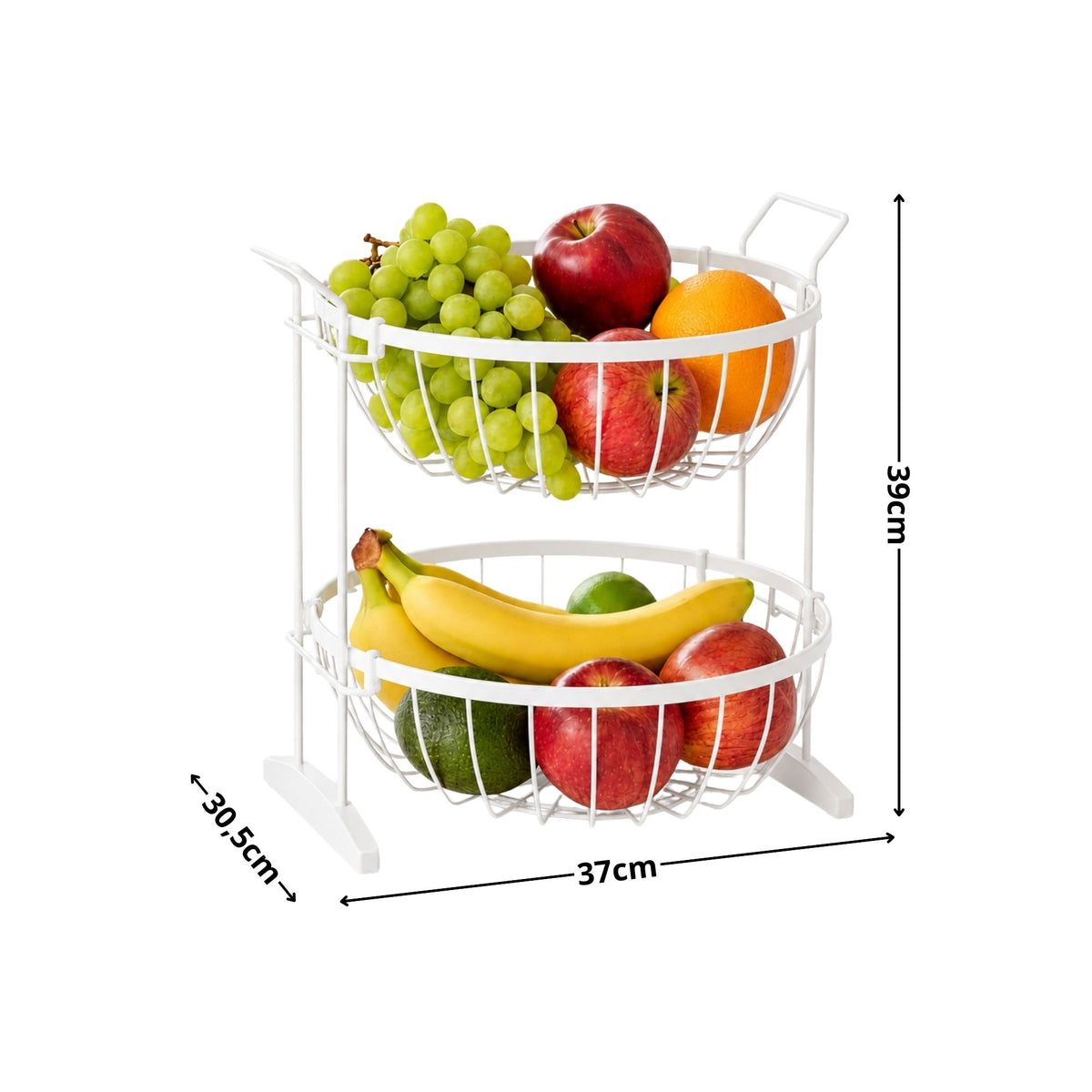 Fruteira Redonda Aramada Dupla de Mesa