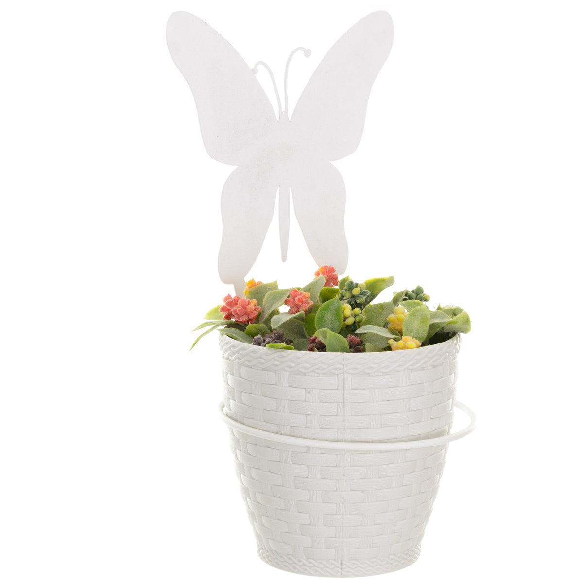 Suporte para Planta de Parede Borboleta – Porta Vaso Decorativo em Aço para Jardim, Varanda e Área Gourmet