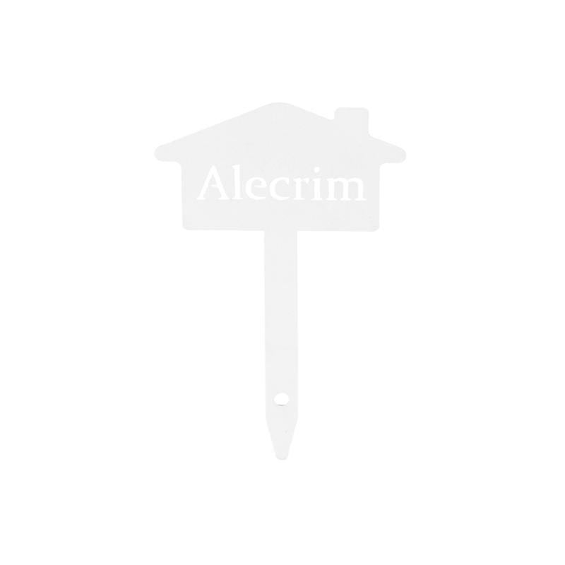 Plaquinha Identificadora para Plantas Alecrim – Marcador Decorativo para Horta, Vaso e Jardim em Aço