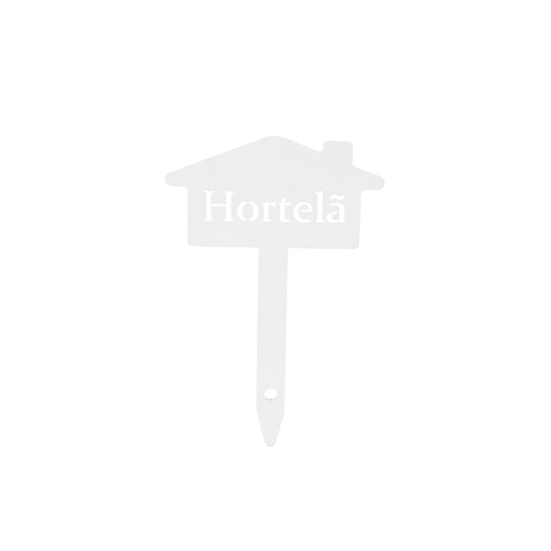 Plaquinha Identificadora para Plantas Hortelã – Marcador Decorativo para Horta, Vaso e Jardim em Aço