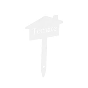 Plaquinha Identificadora para Plantas Tomate – Marcador Decorativo para Horta, Vaso e Jardim em Aço