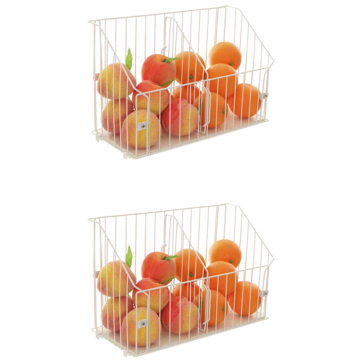Fruteira de Parede Aramado Cozinha Cesto Frutas Kit 2G
