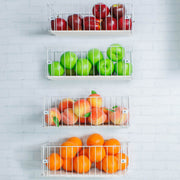 Fruteira de Parede Aramado Cozinha Cesto Frutas Kit 4P