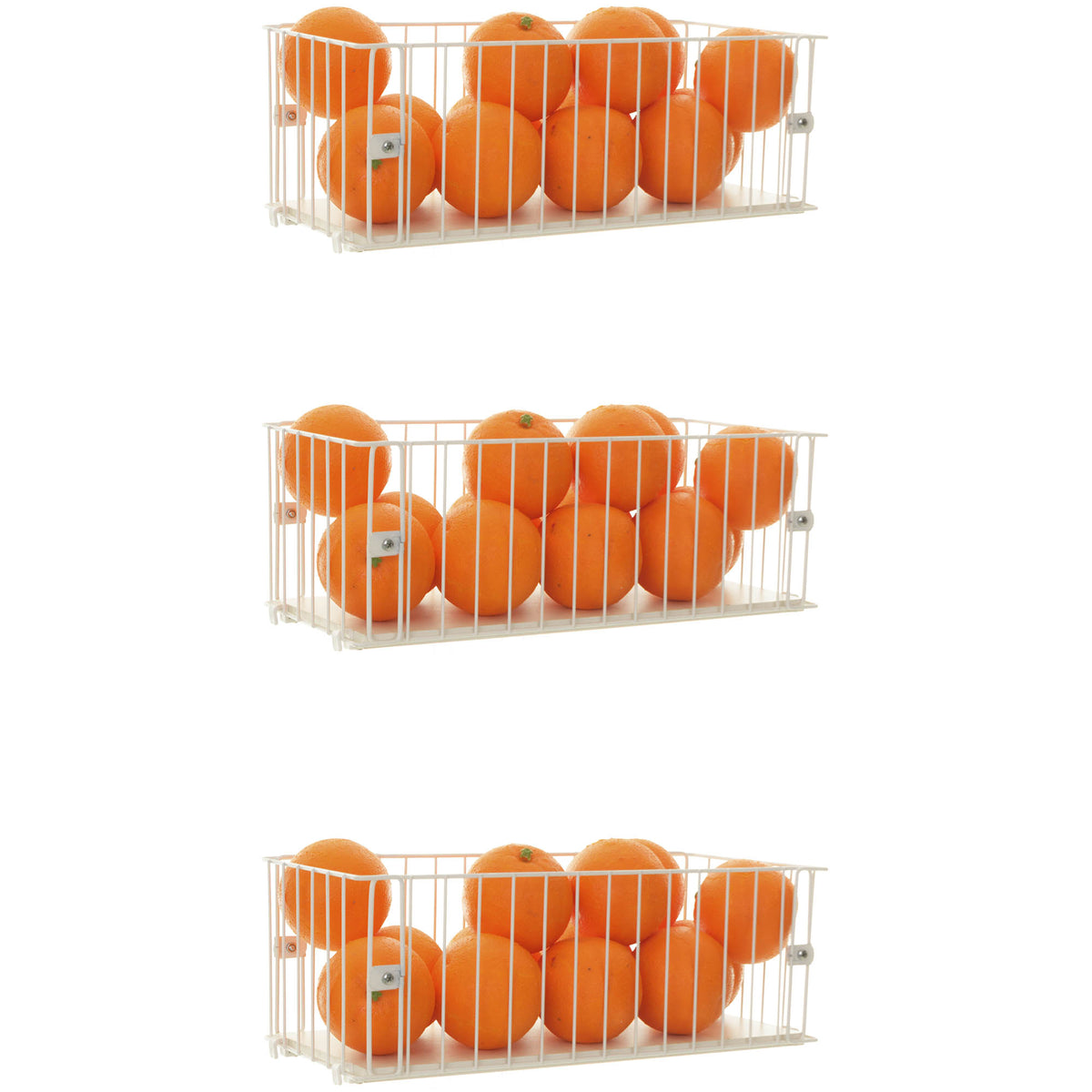 Fruteira de Parede Aramado Cozinha Cesto Frutas Kit 3P