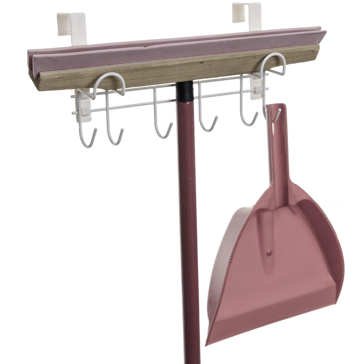 Suporte para vassouras e rodo para porta ou parede