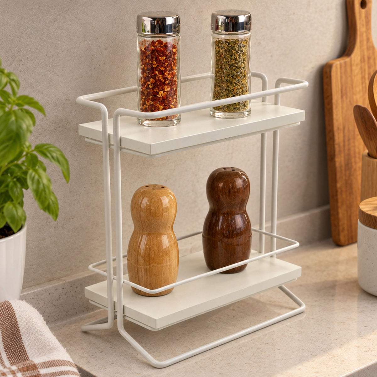 Organizador De Cozinha Rack Porta Tempero 2 Andares