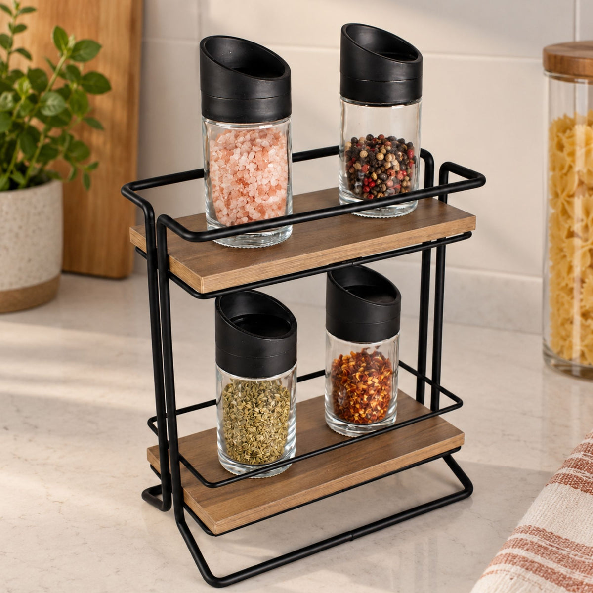 Organizador De Cozinha Rack Porta Tempero 2 Andares