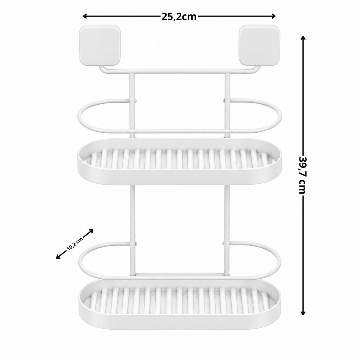 Organizador de Banheiro Duplo de Parede Fita 3M